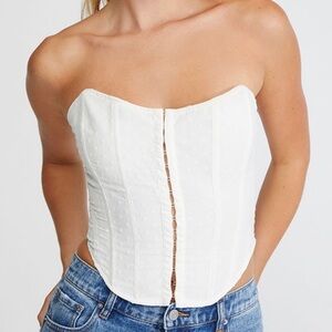 Kendall and Kylie Pacsun Black Lace Up Corset Top
